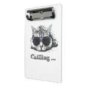 Funny Cat Chilling With Cute Sunglasses           Mini Klemmbrett (Gewinkelt2)