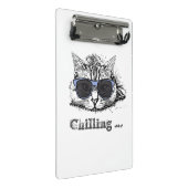 Funny Cat Chilling With Cute Sunglasses           Mini Klemmbrett (Schrägansicht)