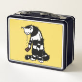 Funny Cat Chocolate Lover Metall Brotdose (Rückseite)