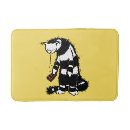 Funny Cat Chocolate Lover - Tinte Gezeichnet Drool Badematte