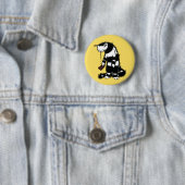 Funny Cat Chocolate Lover - Tinte Gezeichnet Drool Button (Beispiel)