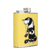 Funny Cat Chocolate Lover - Tinte Gezeichnet Drool Flachmann (Rechts)