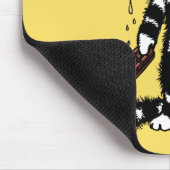 Funny Cat Chocolate Lover - Tinte Gezeichnet Drool Mousepad (Ecke)