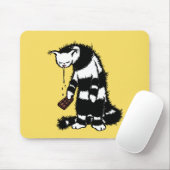 Funny Cat Chocolate Lover - Tinte Gezeichnet Drool Mousepad (Mit Mouse)