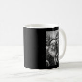 Funny Cat Christmas Bigfoot Alien Santa Snow Selfi Kaffeetasse (VorderseiteRechts)