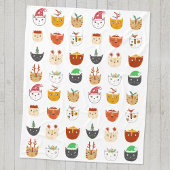 Funny Cat Christmas Blanket Fleecedecke