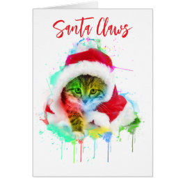 Funny Cat Christmas Card