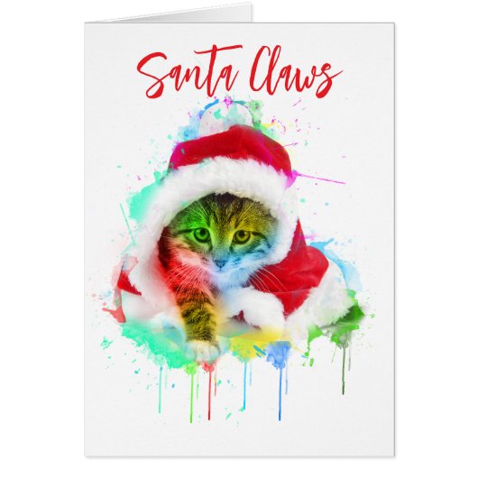 Funny Cat Christmas Card (Vorne)