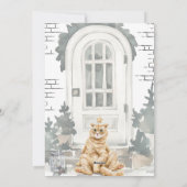 Funny Cat Christmas Cards 3 Feiertagskarte (Rückseite)