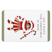 Funny Cat Christmas Cards Magnet (Horizontal)