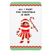 Funny Cat Christmas Cards Magnet (Vertikal)
