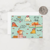 Funny Cat Christmas Cards Mitteilungskarte (Vorderseite/Rückseite Beispiel)