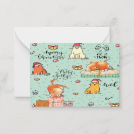 Funny Cat Christmas Cards Mitteilungskarte