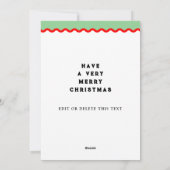 Funny Cat Christmas Feiertagskarte (Rückseite)