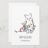Funny Cat Christmas Holiday Card Feiertagskarte (Vorne/Hinten)