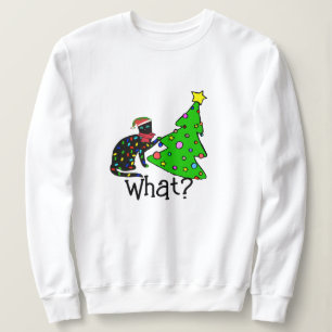 Funny Cat Christmas Hoodie - Tree Sweatshirt