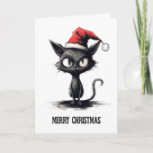 Funny Cat Christmas Karte (Vorderseite)