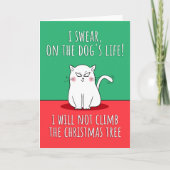 Funny Cat Christmas Karte (Vorderseite)
