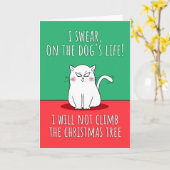 Funny Cat Christmas Karte (Gelbe Blume)