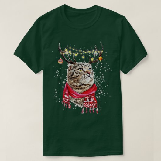 Funny Cat Christmas Lover Meowy Merry Catmas Cat L T-Shirt (Design vorne)