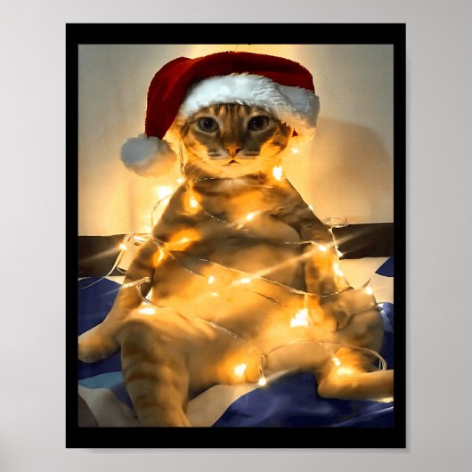 Funny Cat Christmas Meme Shirt Cute Holiday Meme C Poster (Vorne)