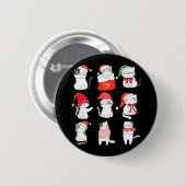 Funny Cat Christmas Niedlich Kitten für wen Lieben Button (Vorne & Hinten)