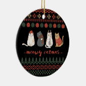 Funny Cat Christmas Pub - Katze Weihnachten Keramik Ornament (Rechts)