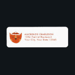Funny Cat Christmas Return Address Label<br><div class="desc">Eine niedliche und lustige Katze mit festlichem Mützenhut. Originelle Kunst von Nic Squirrell. Ändern Sie den Namen und die Adresse,  um zu personalisieren.</div>