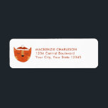 Funny Cat Christmas Return Address Label<br><div class="desc">Eine niedliche und lustige Katze mit festlichem Mützenhut. Originelle Kunst von Nic Squirrell. Ändern Sie den Namen und die Adresse,  um zu personalisieren.</div>