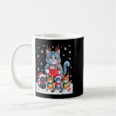 Funny Cat Christmas Shirt Holiday Santa Design  Kaffeetasse (Links)