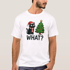 Funny Cat Christmas Shirt - "What Christmas Tree?"
