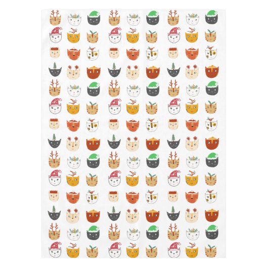 Funny Cat Christmas Tischdecke (Vorderseite)