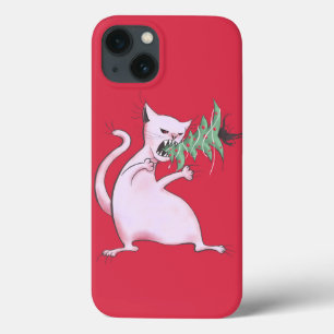 Funny Cat Christmas Tree Eater Holiday Case-Mate iPhone Hülle