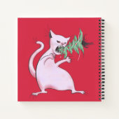 Funny Cat Christmas Tree Eater Holiday Notizbuch (Rückseite)