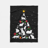 Funny Cat Christmas Tree For Men Women Kids Fleecedecke (Vorderseite)