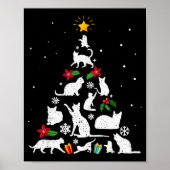 Funny Cat Christmas Tree For Men Women Kids  Poster (Vorne)
