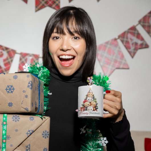 Funny Cat Christmas Tree Kaffeetasse