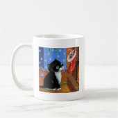 Funny Cat Christmas Tuxedo Kitten Maus Kaffeetasse (Links)