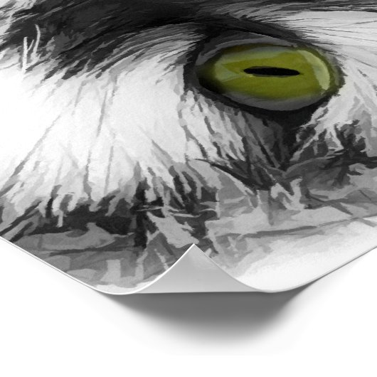 Funny Cat classic Poster (Ecke)