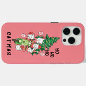 Funny Cat Claus Merry Catmas Case-Mate iPhone Hülle (Rückseite (Horizontal))