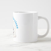 Funny Cat Cleaning with Colorful Feather Brusht Jumbo-Tasse (Rechts)