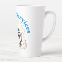 Funny Cat Cleaning with Colorful Feather Brusht Milchtasse