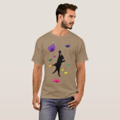 Funny Cat Climber Rock Klettergeschenk für Männer  T-Shirt (Vorne ganz)