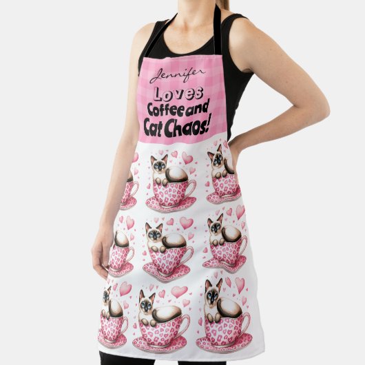 Funny Cat Coffee All-Over Print Schürze (InSitu)