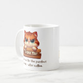 Funny Cat Coffee Break - Individuelle Tasse (Vorderseite Links)