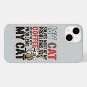 Funny Cat & Coffee Lover: Meine Katze löst Case-Mate iPhone Hülle (Rückseite (Horizontal))