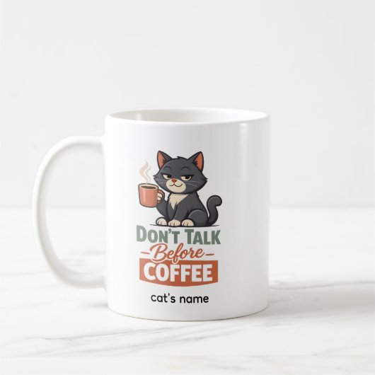 Funny Cat Coffee Lover Mug Kaffeetasse (Links)
