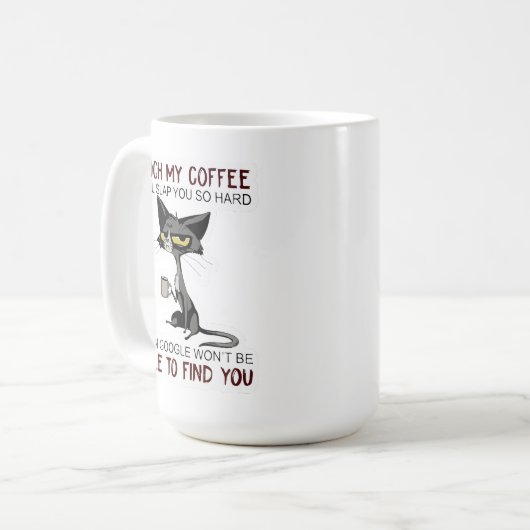 Funny Cat Coffee Tasse (Vorderseite Links)