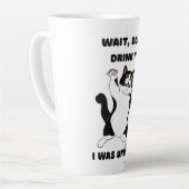 Funny Cat Coffee Tasse - "Moment, trinke es nicht. (Linke Ecke)