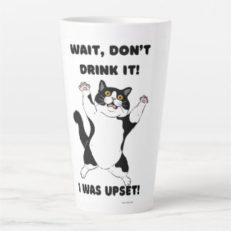 Funny Cat Coffee Tasse - "Moment, trinke es nicht.